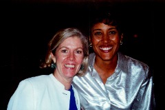 Two ESPN legends – Rosa Gatti and Robin Roberts, award-winning sports reporter and sports anchor at ESPN for many years before joining ABC’s Good Morning America program.